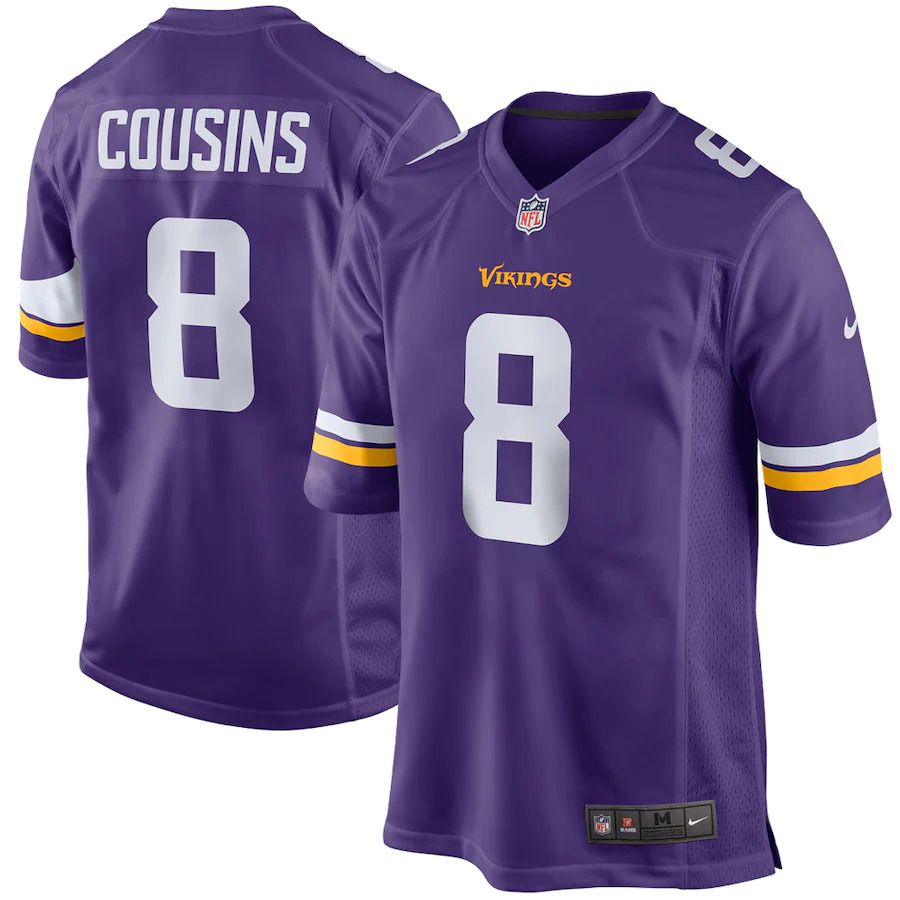 Men Minnesota Vikings #8 Kirk Cousins Nike Purple Game Player NFL Jersey->minnesota vikings->NFL Jersey
